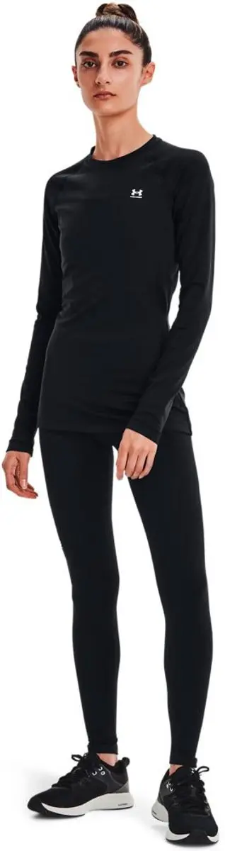 Under Armour UA CG Authentics Crew Dames Sportshirt - XS - Zwart