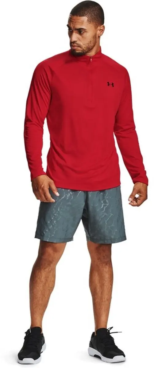 Under Armour UA Tech 2.0 1/2 Zip Heren Sportshirt - Rood - XXL