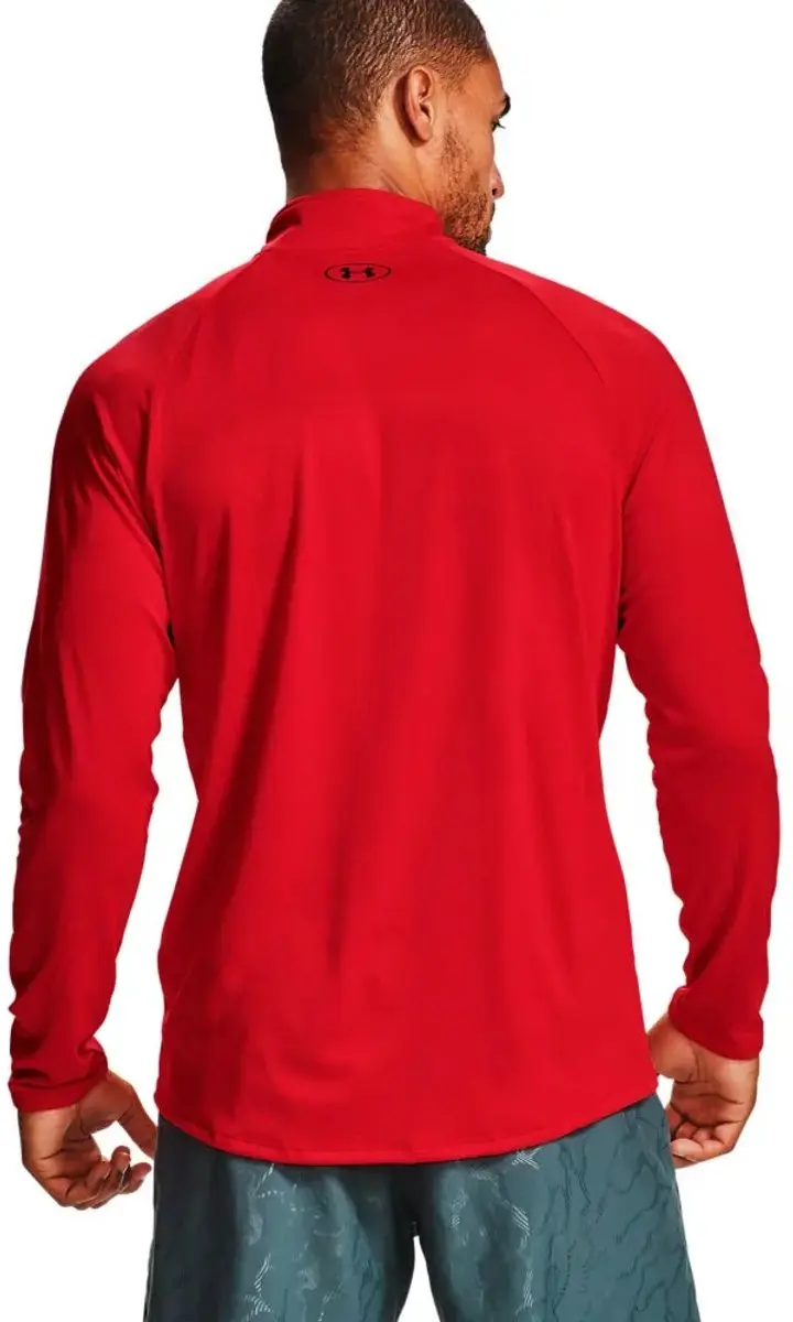 Under Armour UA Tech 2.0 1/2 Zip Heren Sportshirt - Rood - XXL