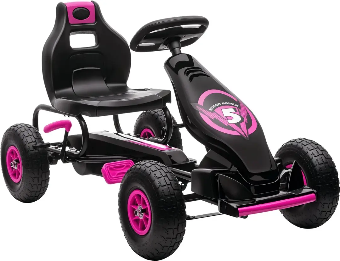 Homcom Trap Skelter Roze/Zwart 121x58x61cm