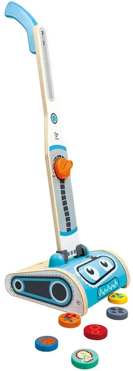 Hape Stofzuiger Robot Speelgoedset 7-delig - Blauw