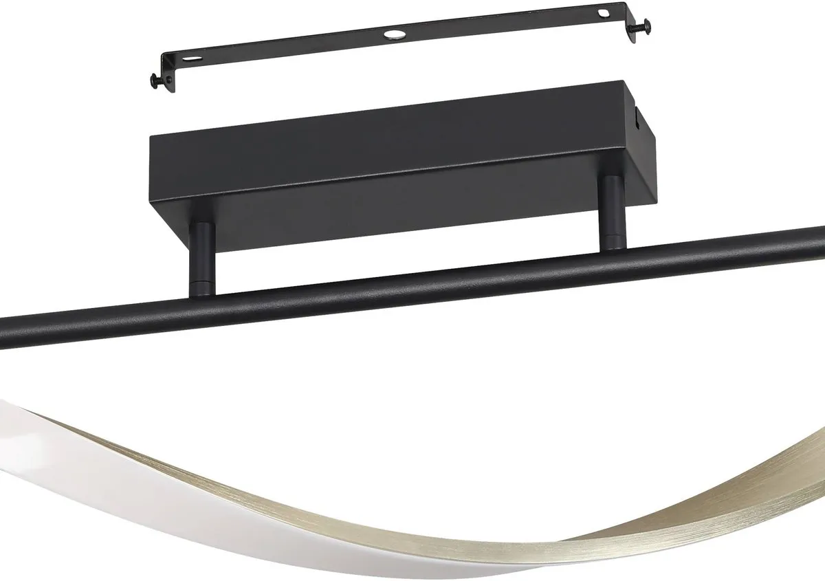 Eglo Conaprato Plafondlamp LED - 16cm - Zwart/Goud/Wit