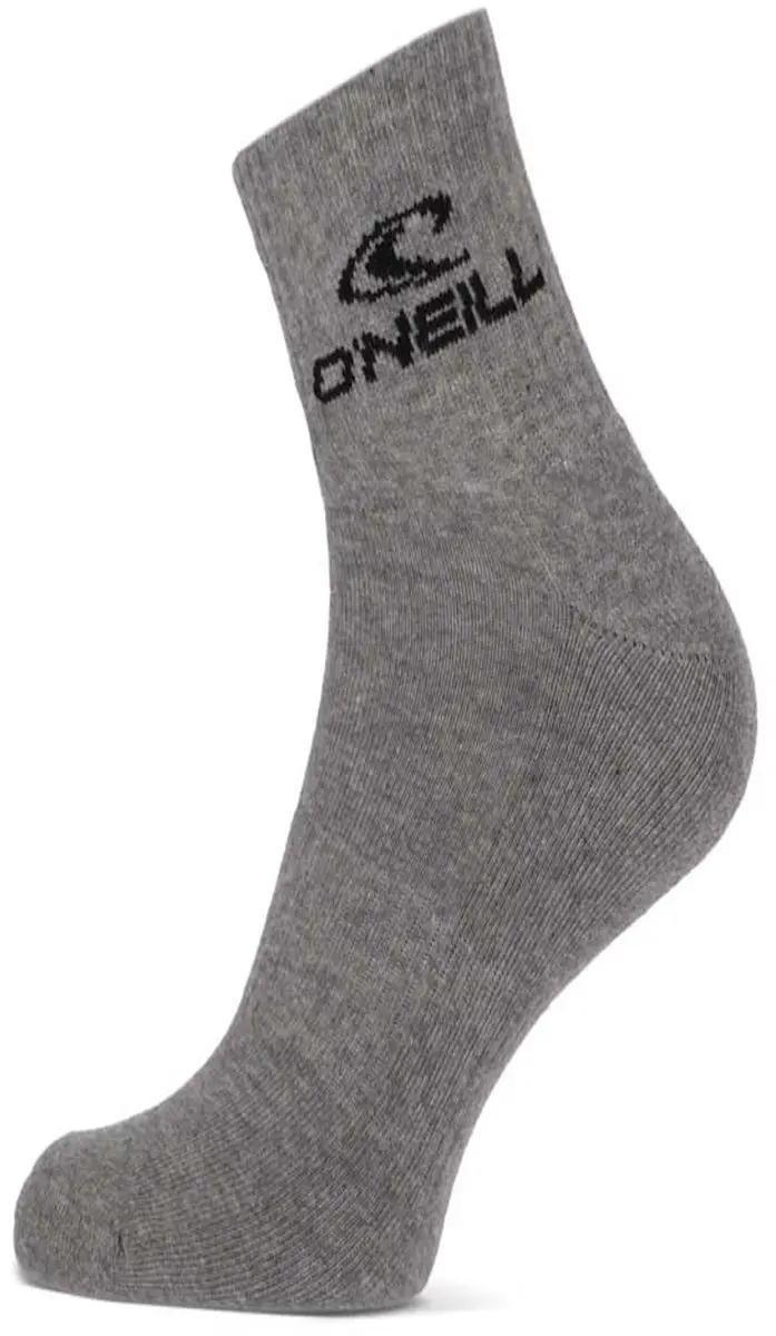 O'Neill Sportsokken Unisex Quarter Grijs - 3 Paar