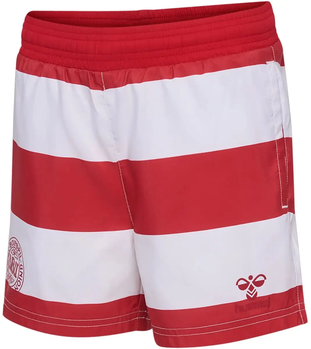 Hummel DBU Fan 24 Kinderzwemshort 140 - Tango Rood/Wit
