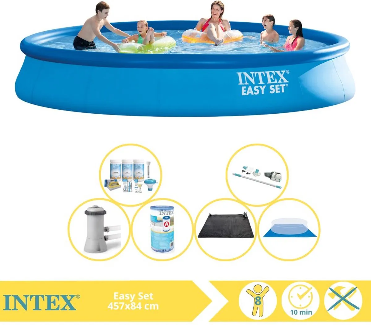 Intex Easy Set 28158GN Opblaaszwembad 457x84cm