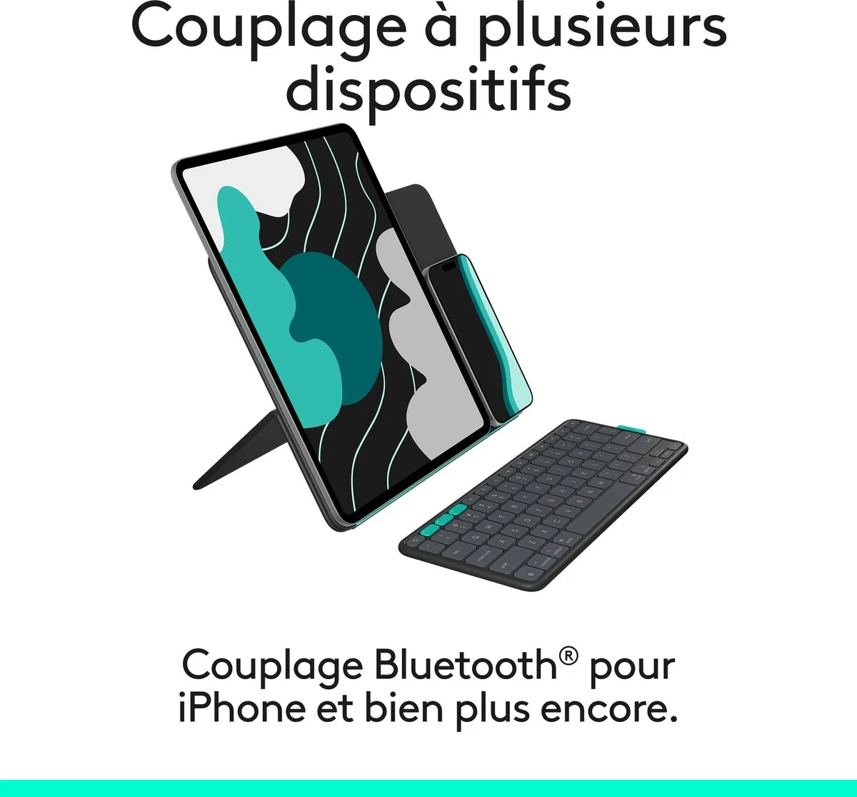 Logitech Flip Folio AZERTY 920-013383 Toetsenbordcase - iPad Pro/Air 13" - Graphite