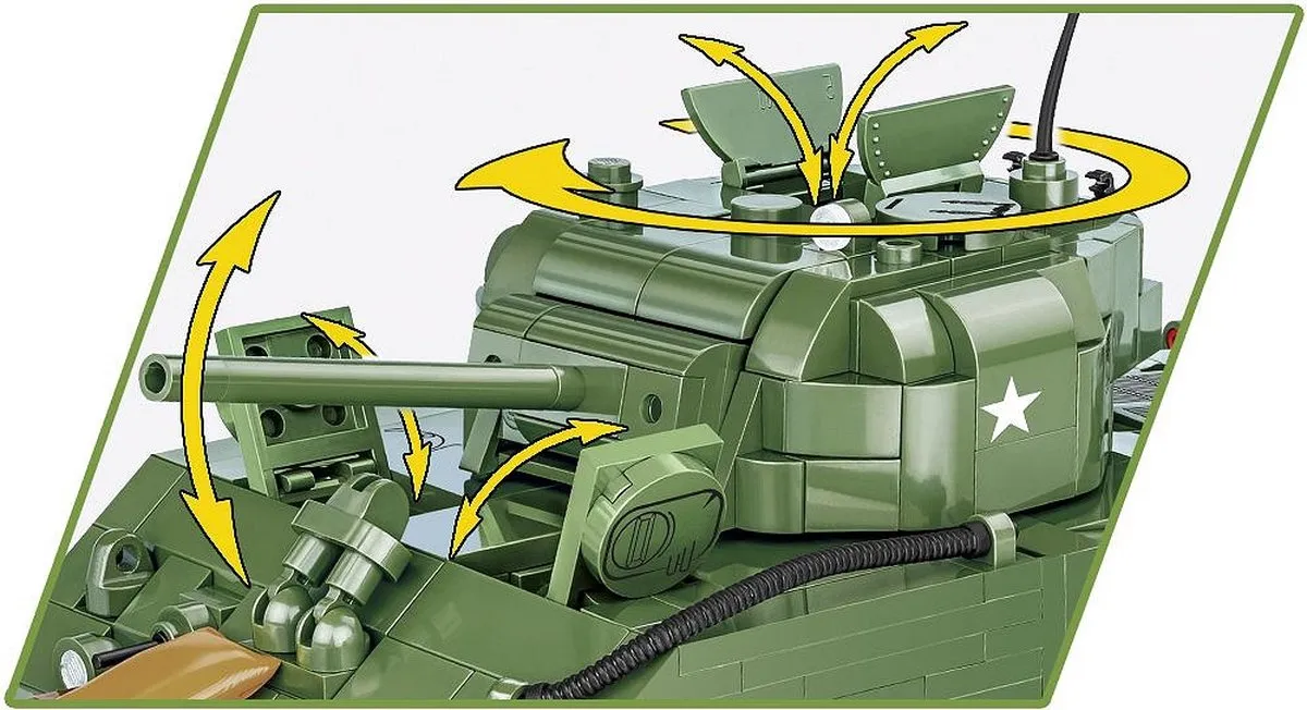 Cobi M4A3 Sherman Bouwblokken Tank 1:28 - 952 Stuks - Meerkleurig