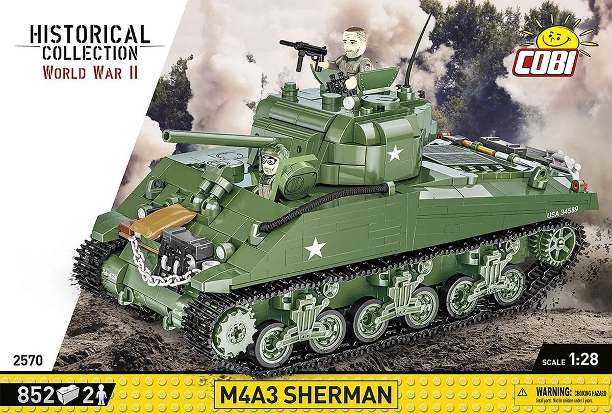 Cobi M4A3 Sherman Bouwblokken Tank 1:28 - 952 Stuks - Meerkleurig