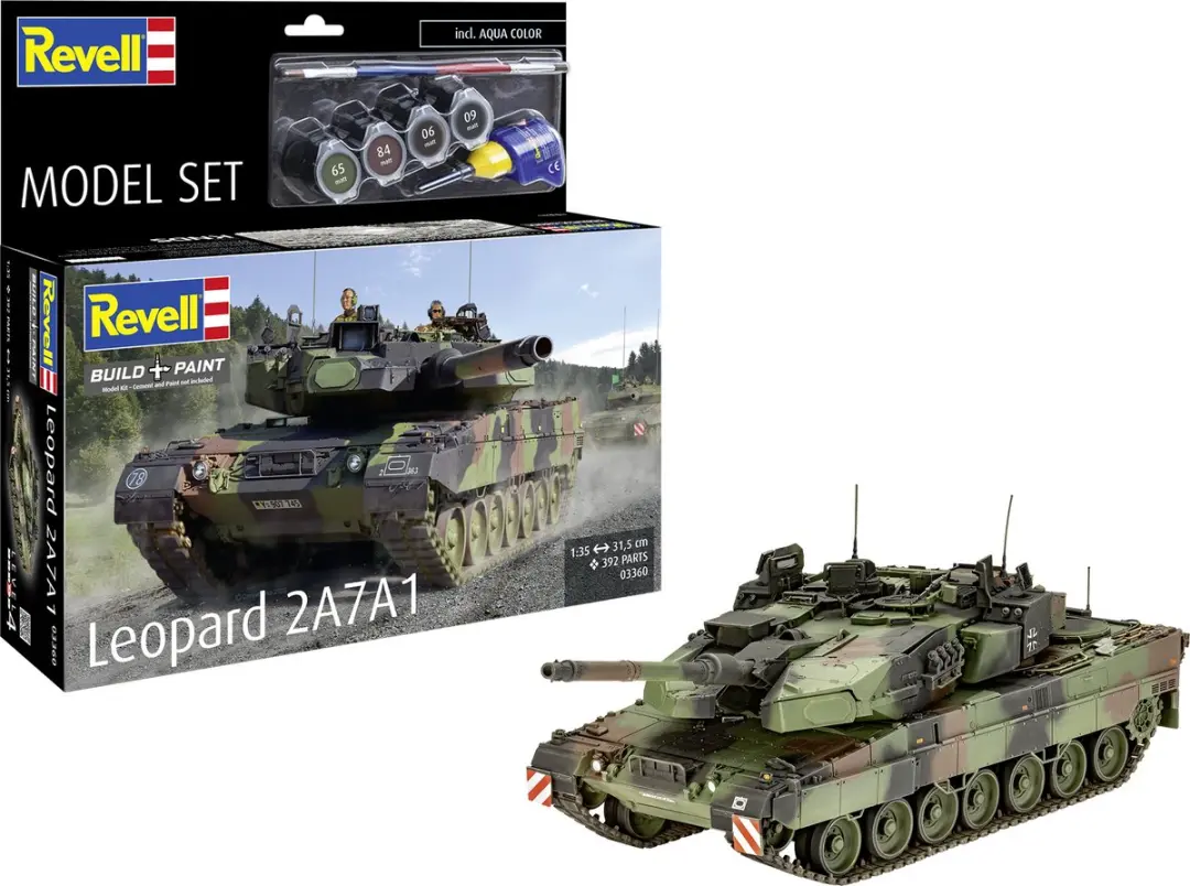 Revell 63360 Leopard 2A7A1 Modelbouwpakket - 1:35 - 250 Onderdelen - Multi