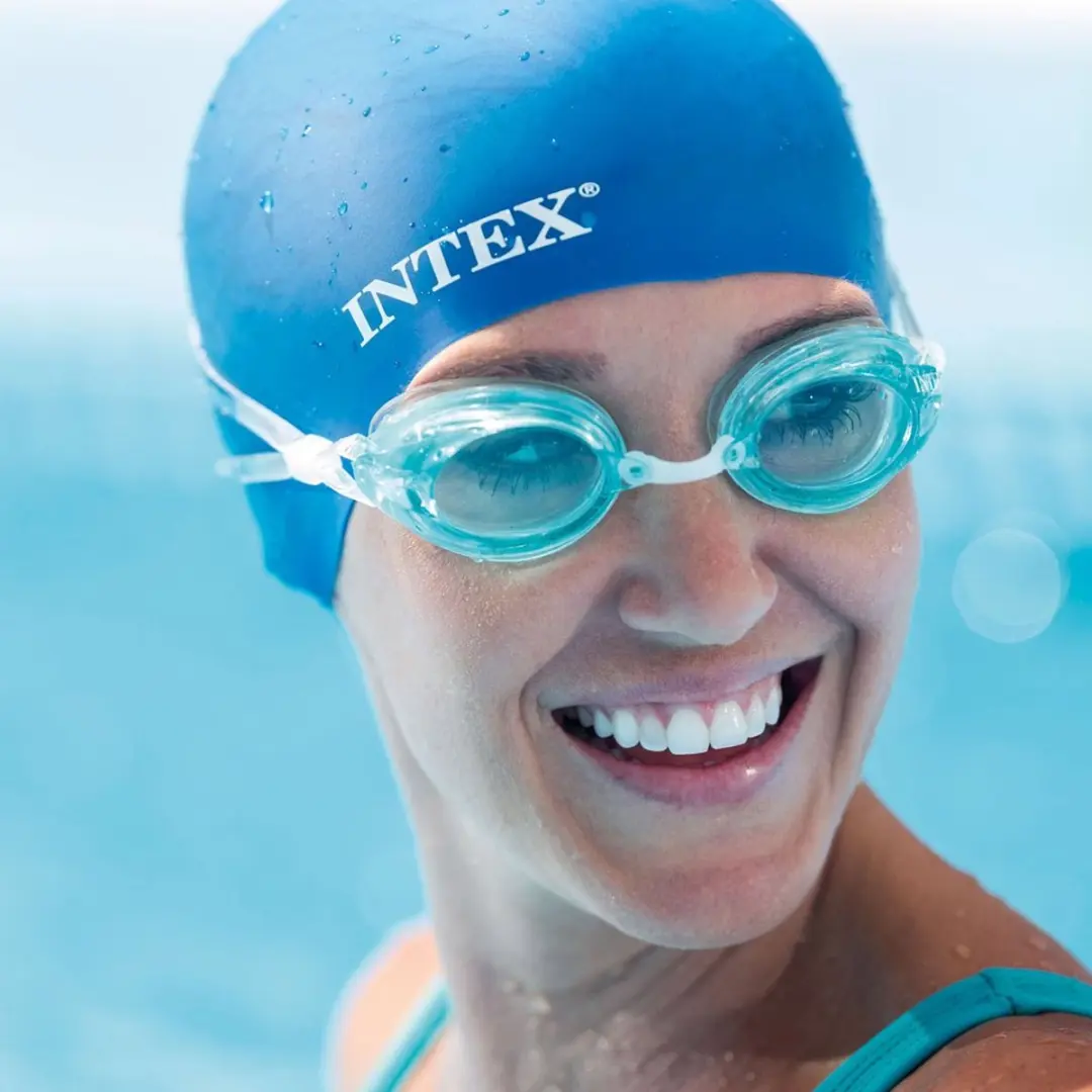 Intex Silicone Zwemcap - One Size - Blauw - afbeelding 6 van 6