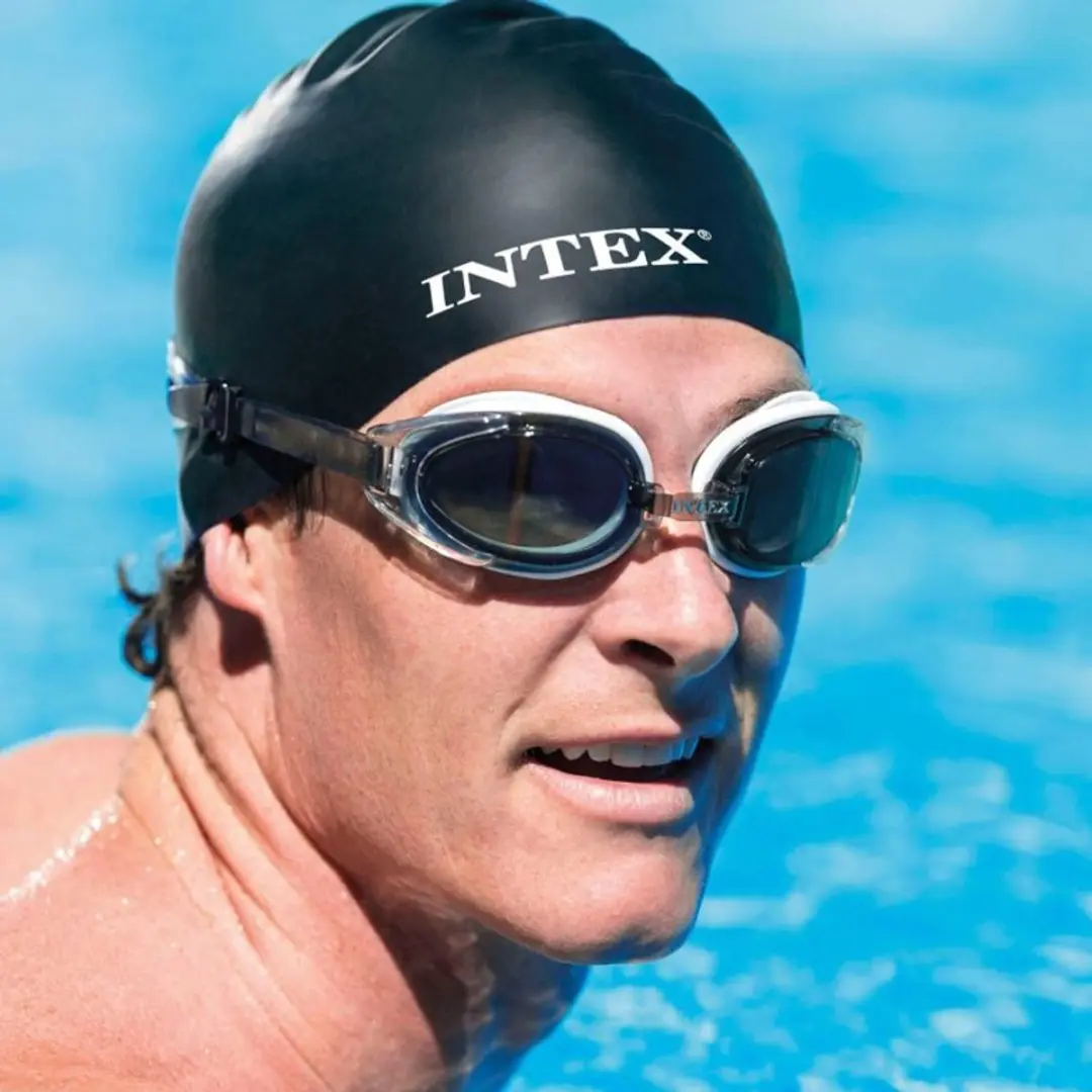 Intex Silicone Zwemcap - One Size - Blauw