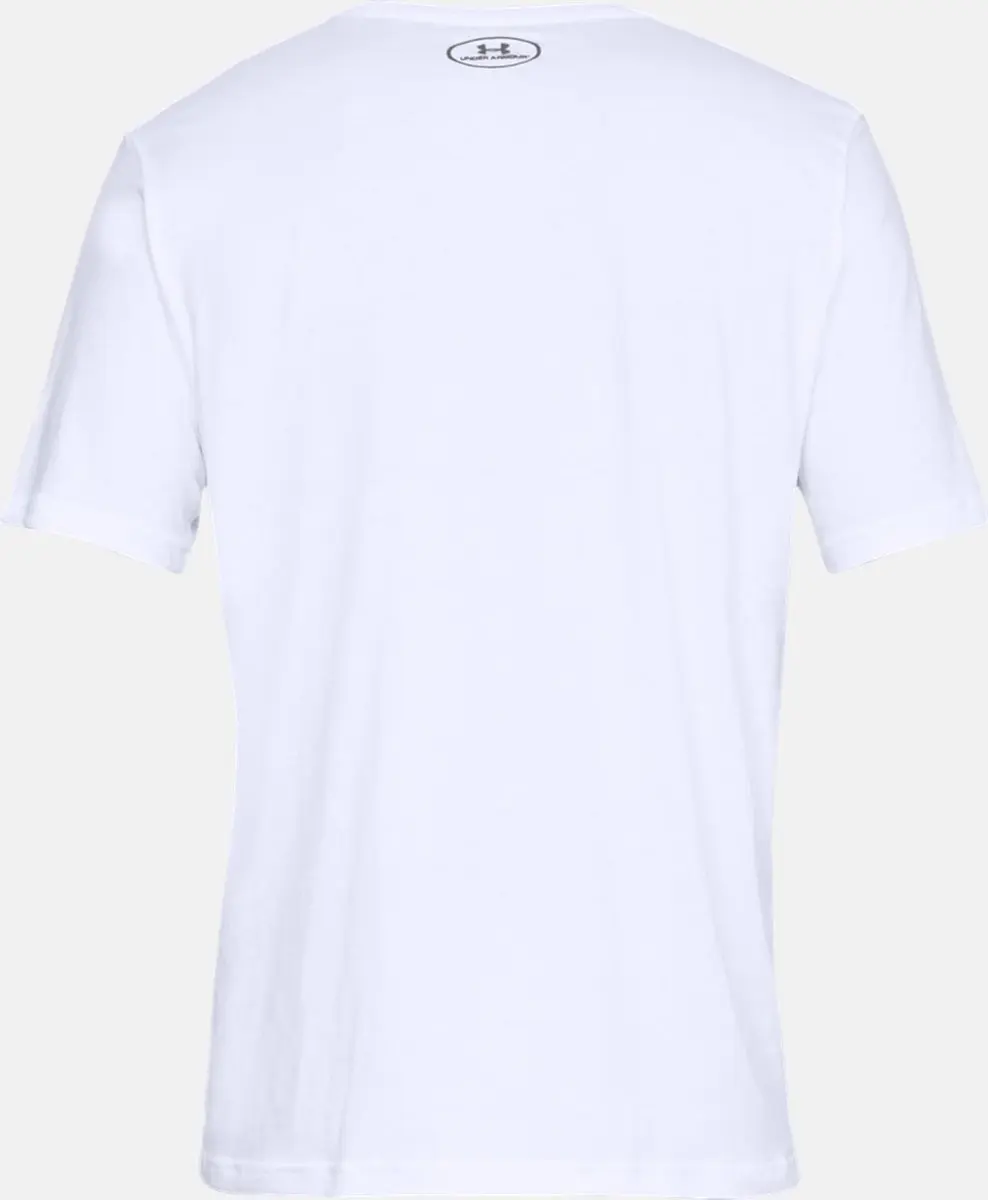 Under Armour TEAM IShort WORDMARK Heren Sportshirt Wit
