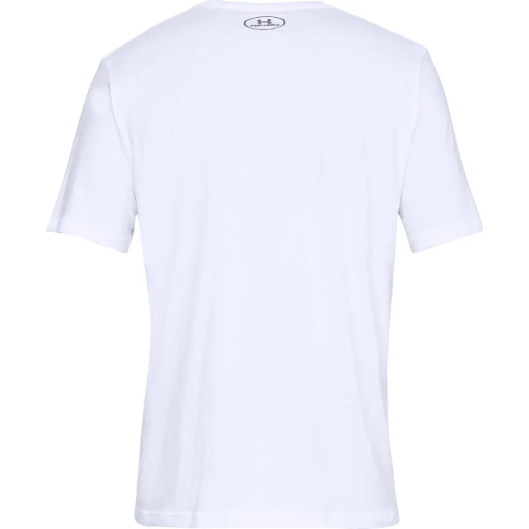 Under Armour TEAM IShort WORDMARK Heren Sportshirt Wit - afbeelding 6 van 6