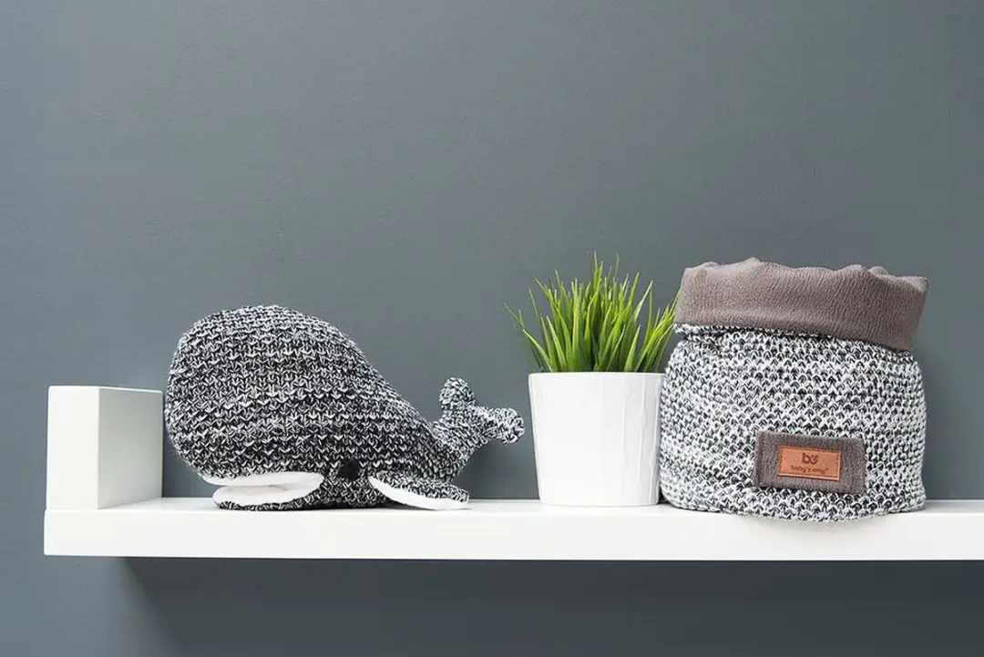 Baby's Only Knuffelwalvis River - Zwart/Wit