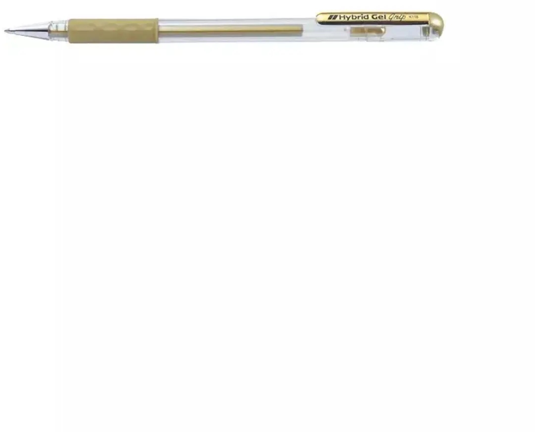 Pentel K118 Grip Gelschrijver Goud - 12 Stuks