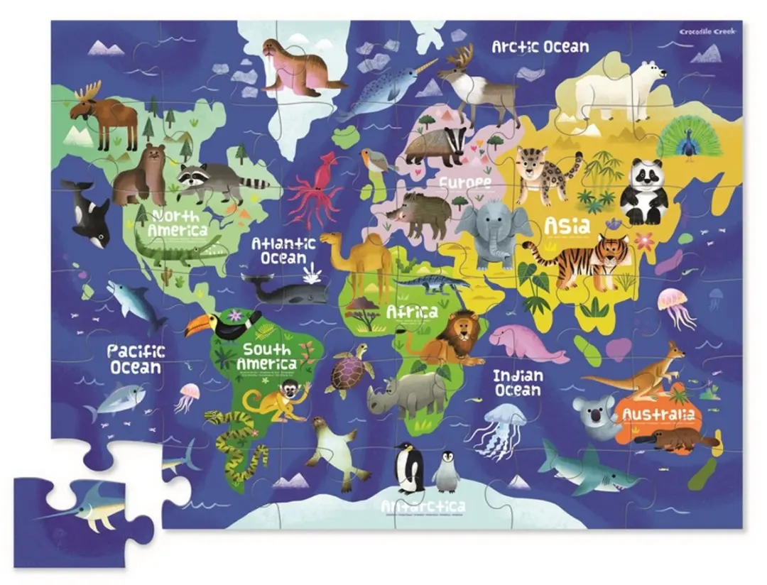 Crocodile Creek Mijn Eerste Wereldkaart Puzzel 1000 Stuks