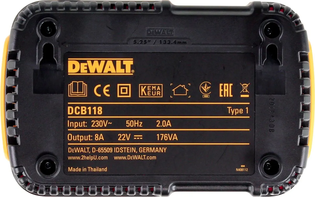 DeWalt DCB118X3 Set - 3x 54V 9,0Ah accu + 8A oplader - afbeelding 6 van 6