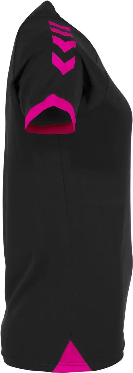 Hummel Fyn Shirt Dames Korte Mouw - Zwart/Magenta L - afbeelding 6 van 6