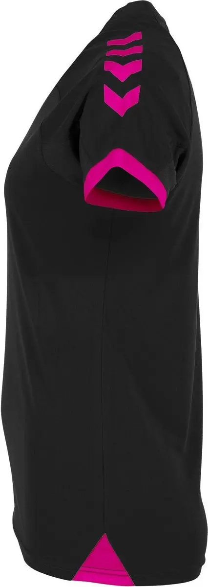Hummel Fyn Shirt Dames Korte Mouw - Zwart/Magenta L