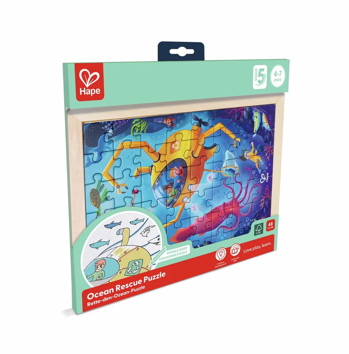 Hape Oceaan Reddingspuzzel 1000 Stuks - Multicolor - afbeelding 4 van 6