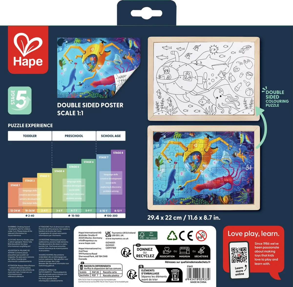 Hape Oceaan Reddingspuzzel 1000 Stuks - Multicolor - afbeelding 3 van 6