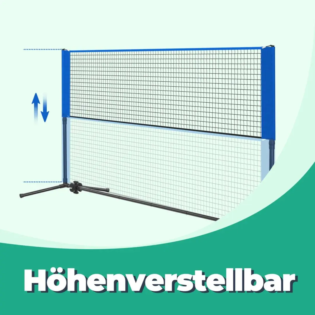 Songmics Badmintonnet 400cm - In hoogte verstelbaar