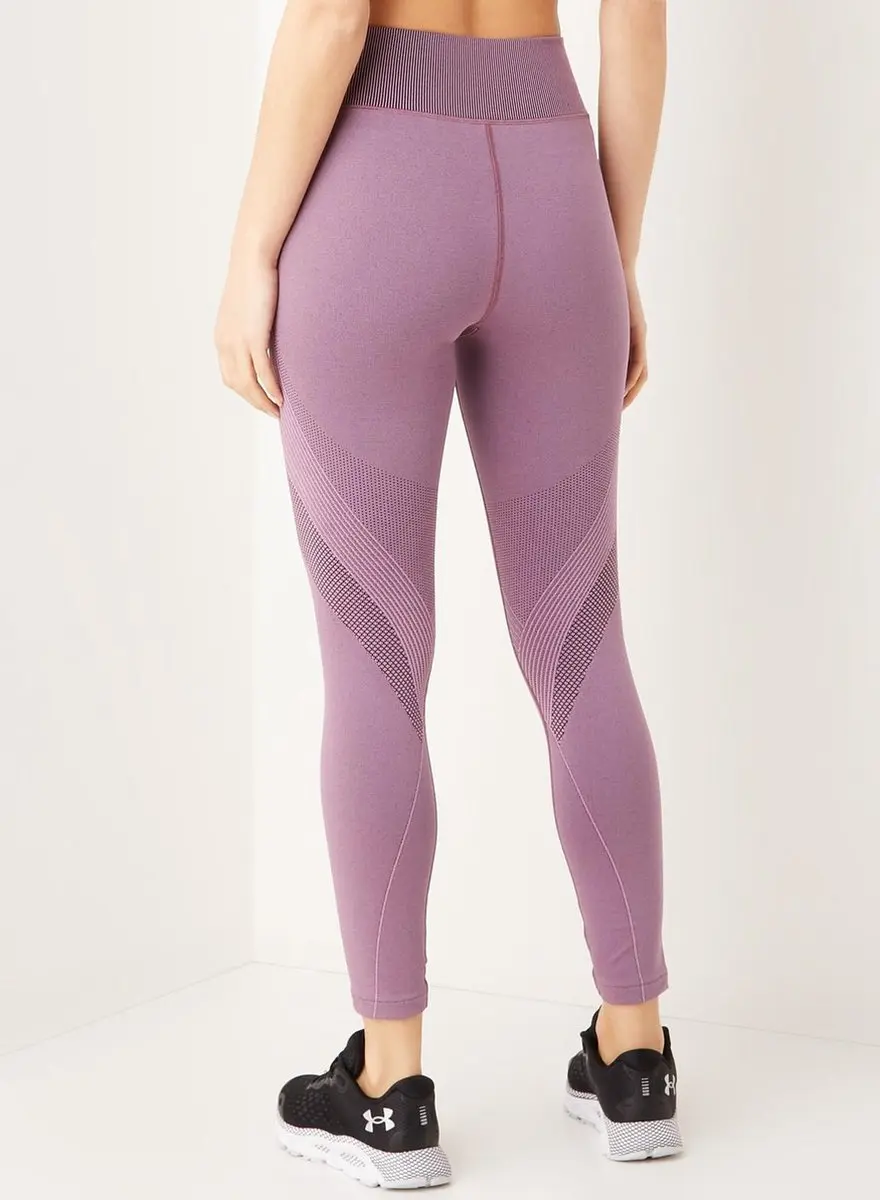Under Armour High Waist Cropped Trainingslegging - Paars - S