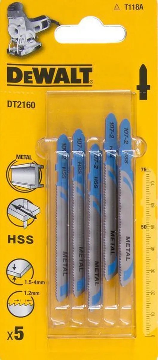 DeWalt DT2160 Decoupeerzaagblad Metaal 5 Stuks
