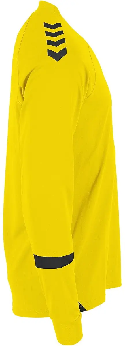 hummel Fyn Voetbalshirt Lange Mouw Heren - Zwart/Geel L