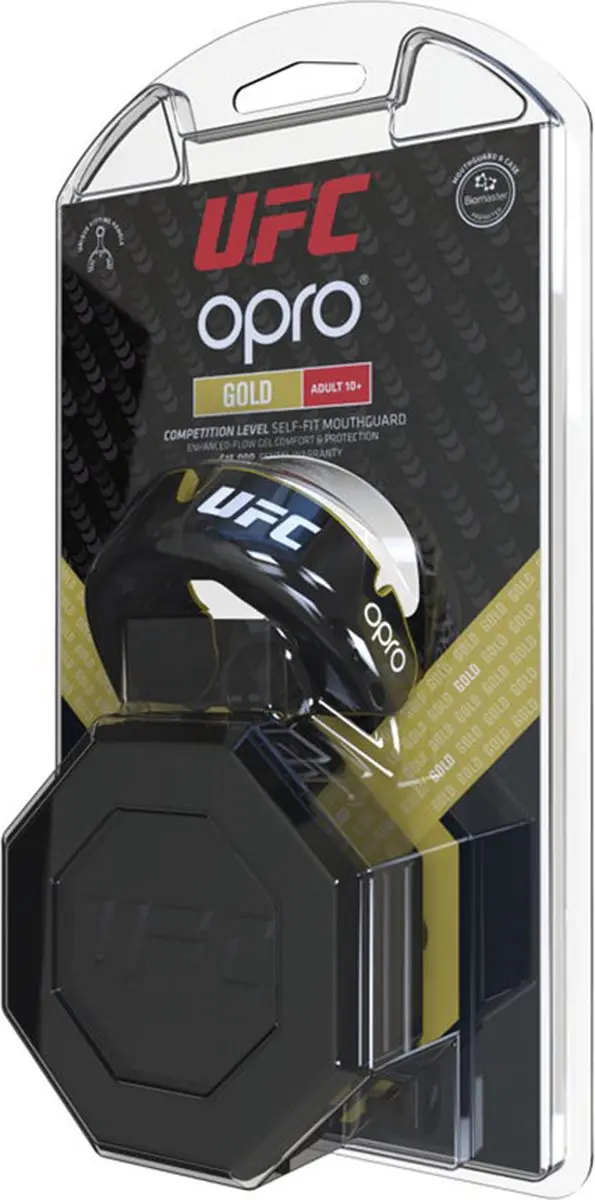 UFC Opro Self-Fit Gebitsbeschermer Gold/Zwart - Senior - afbeelding 6 van 6