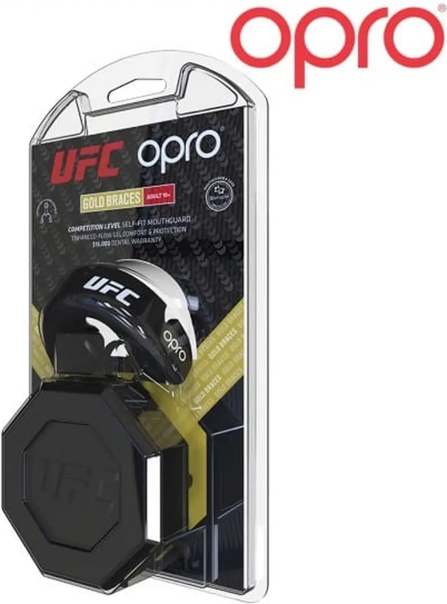 UFC Opro Self-Fit Gebitsbeschermer Gold/Zwart - Senior