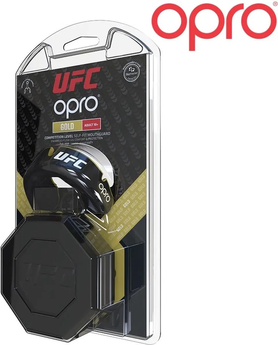 UFC Opro Self-Fit Gebitsbeschermer Gold/Zwart - Senior