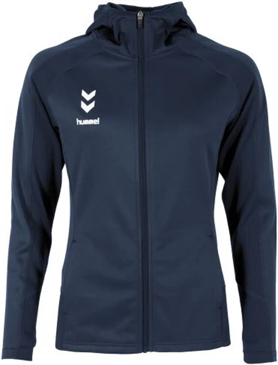 hummel Ground Hooded Training Sportjas Dames - S - Navy