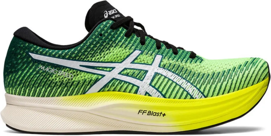 ASICS Magic Speed 2 Heren Sportschoenen - Hardlopen 44.5 - Geel/Blauw