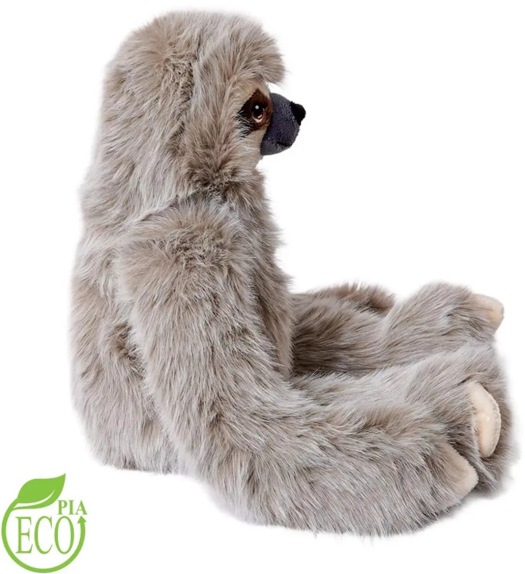 PIA Soft Toys Luiaard ECO Pluche 33cm - Grijs/Bruin