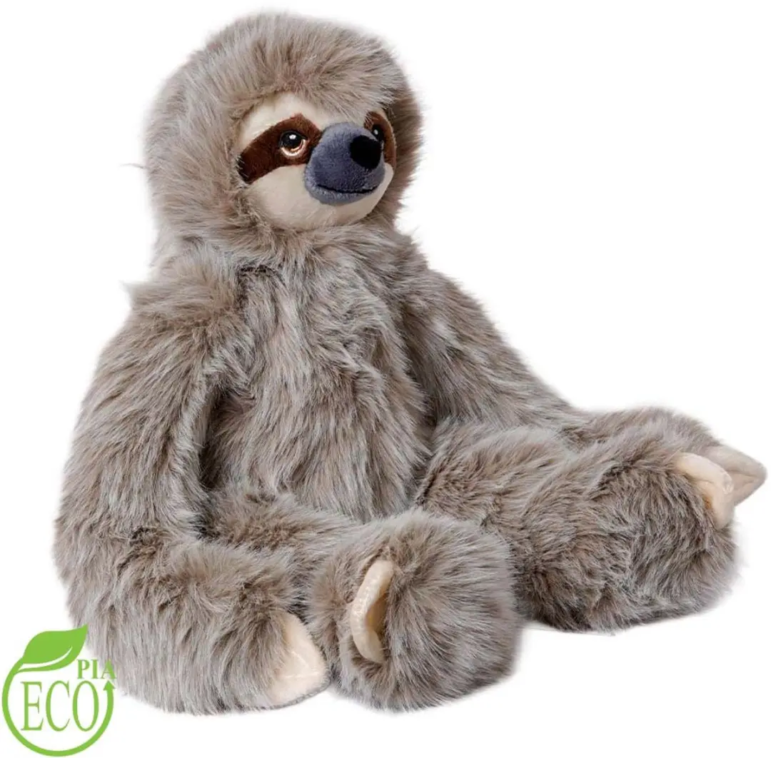 PIA Soft Toys Luiaard ECO Pluche 33cm - Grijs/Bruin