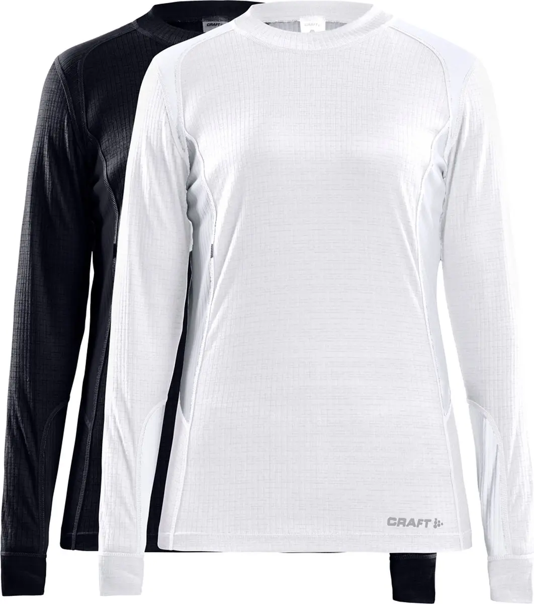 Craft Core Baselayer Thermo Shirts Dames - 2-pack XL - Blauw/Zwart