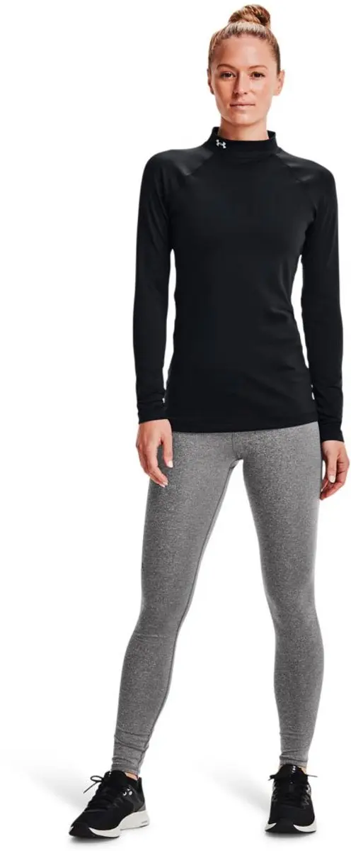 Under Armour UA CG Authentics Mockneck Dames Sportshirt - XS - Zwart