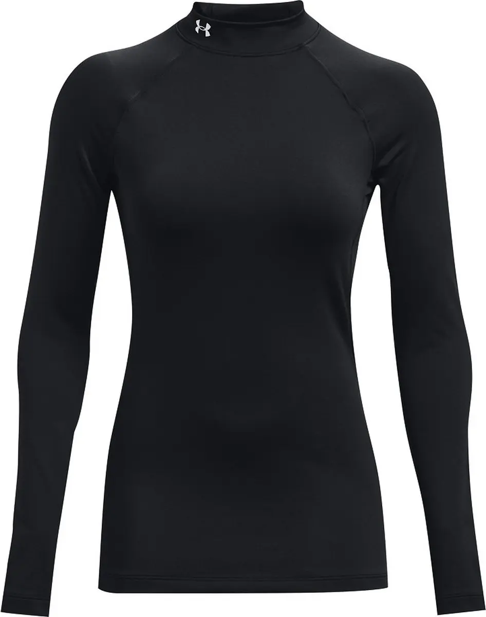 Under Armour UA CG Authentics Mockneck Dames Sportshirt - XS - Zwart - afbeelding 6 van 6