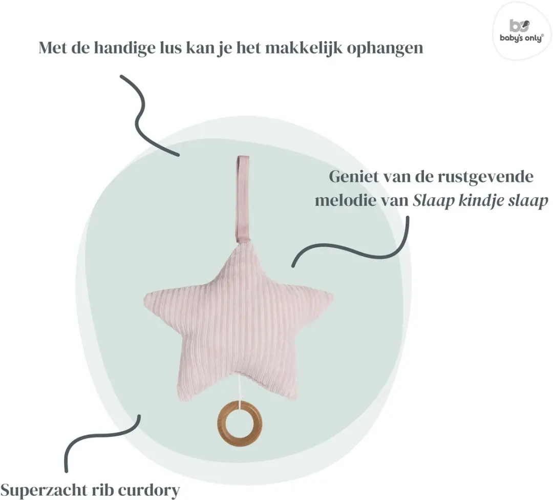 Baby's Only Muziekdoos Ster Sense - Oud Roze
