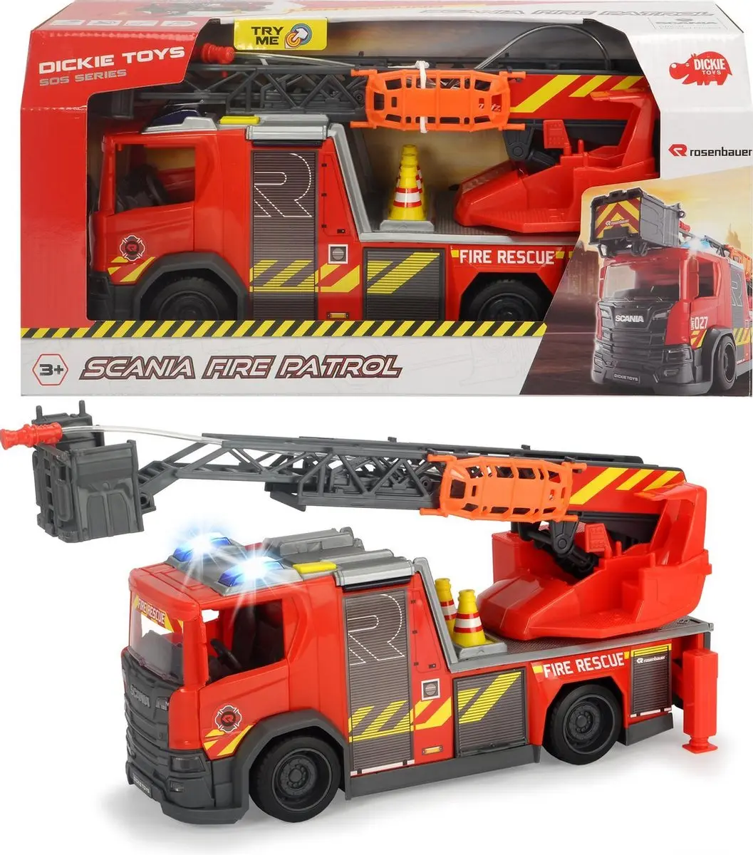 Dickie Toys Scania Brandweerwagen 35cm