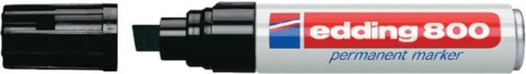 edding 800 Schuin Viltstift 4-12mm - Zwart - 6 Stuks