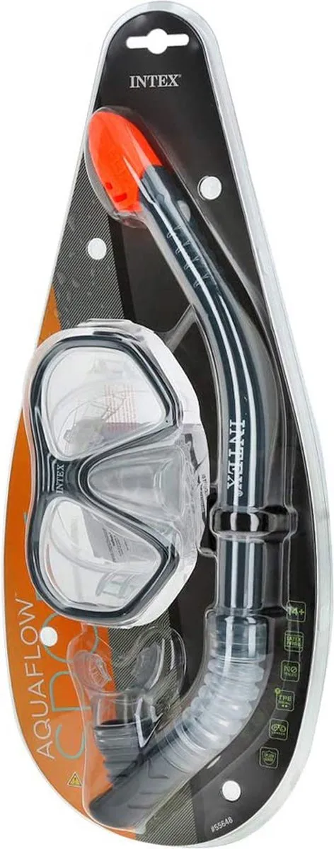 Intex Reef Rider Snorkelset - 2-delig - Zwart/Grijs