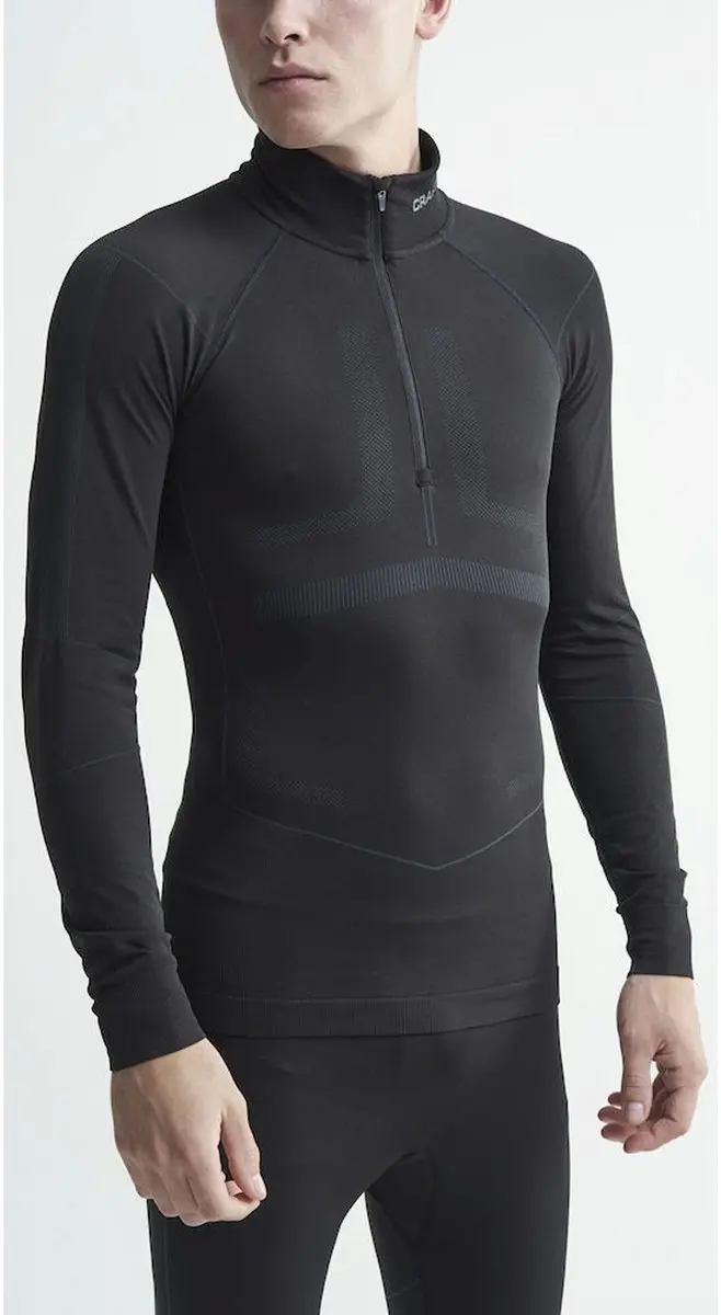 Craft Active Intensity Zip Thermoshirt Heren - S - Zwart