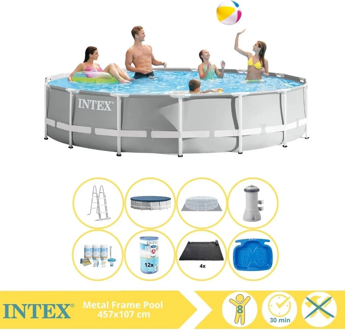 Intex Prism Frame 26724GN Opzetzwembad 457x107cm