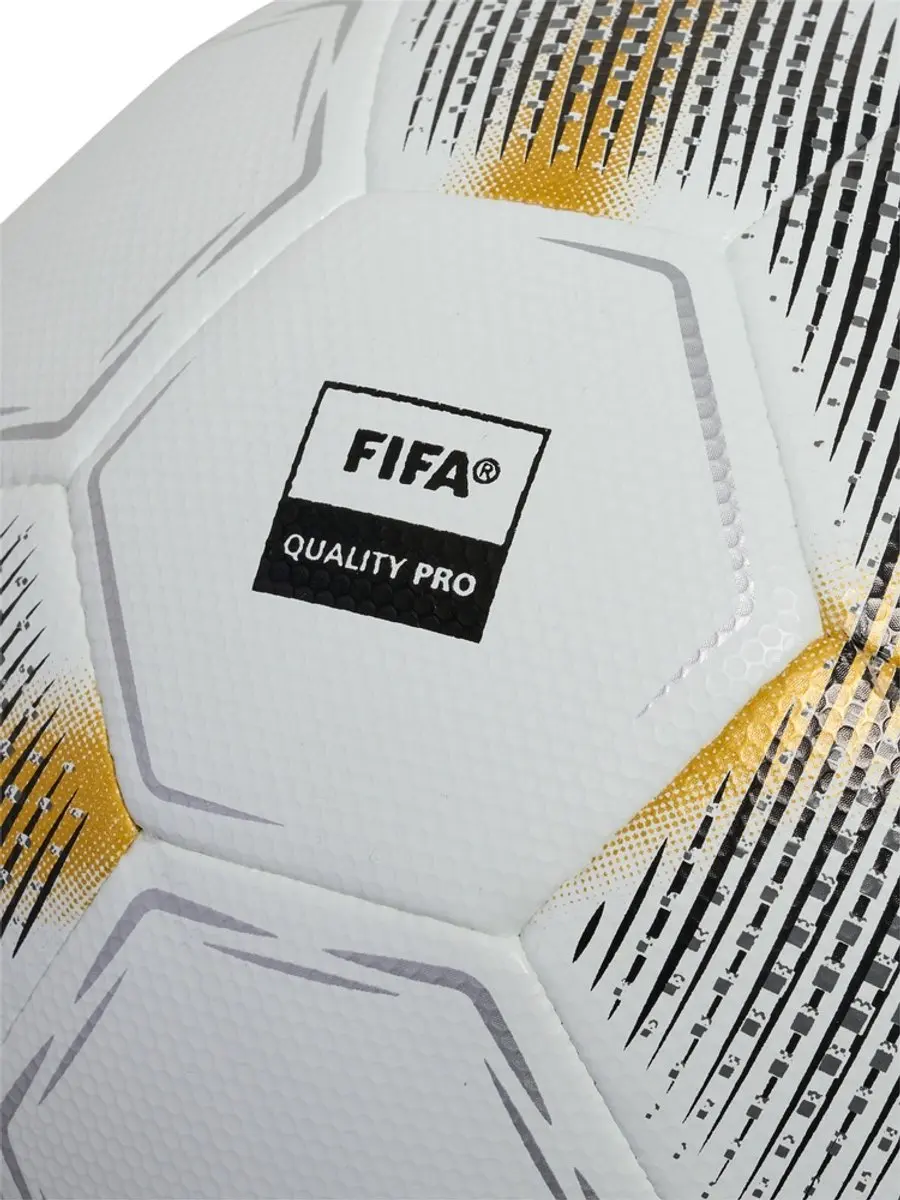Hummel Precision Match Voetbal - Wit/Zwart/Goud
