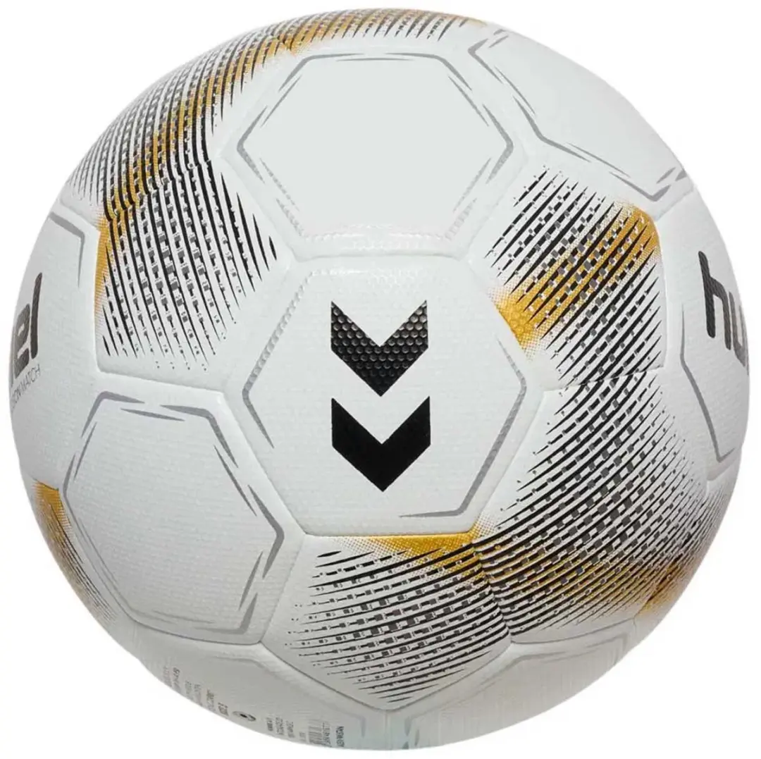 Hummel Precision Match Voetbal - Wit/Zwart/Goud