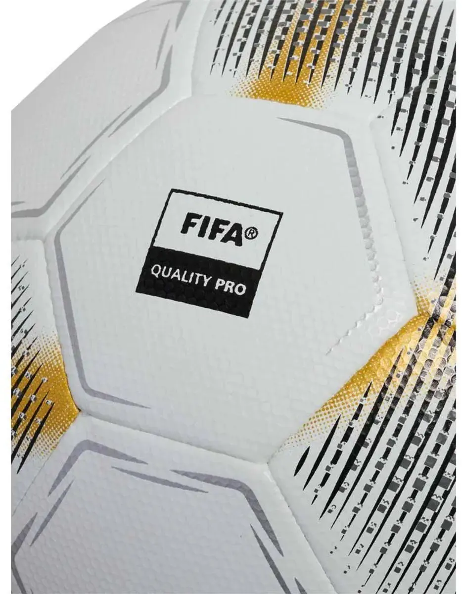Hummel Precision Match Voetbal - Wit/Zwart/Goud