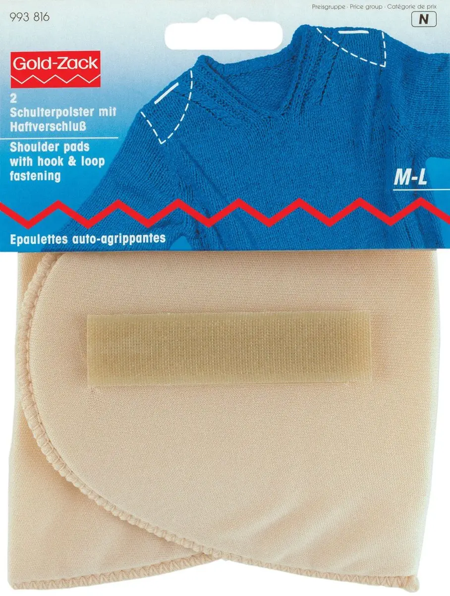 Prym Schoudervullingen Klittenband Halve Maan - 1 Stuk - Zwart
