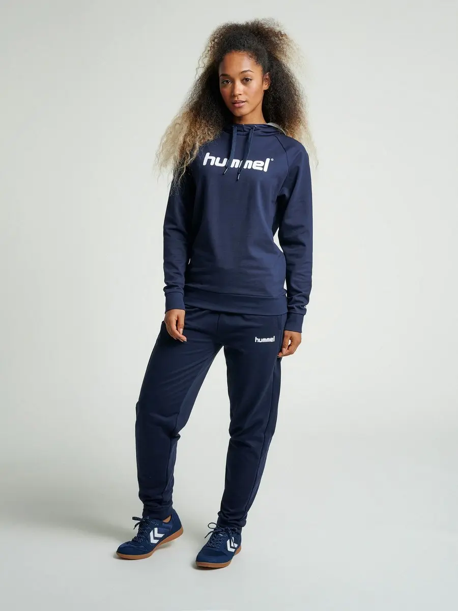 hummel Go Cotton Logo Hoodie - Navy - Maat S